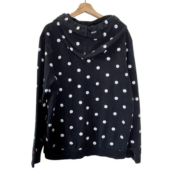 PRIMITIVE  SCRIBBLE POLKA DOT BLACK ‎ HOODIE SIZE M - Picture 2 of 8